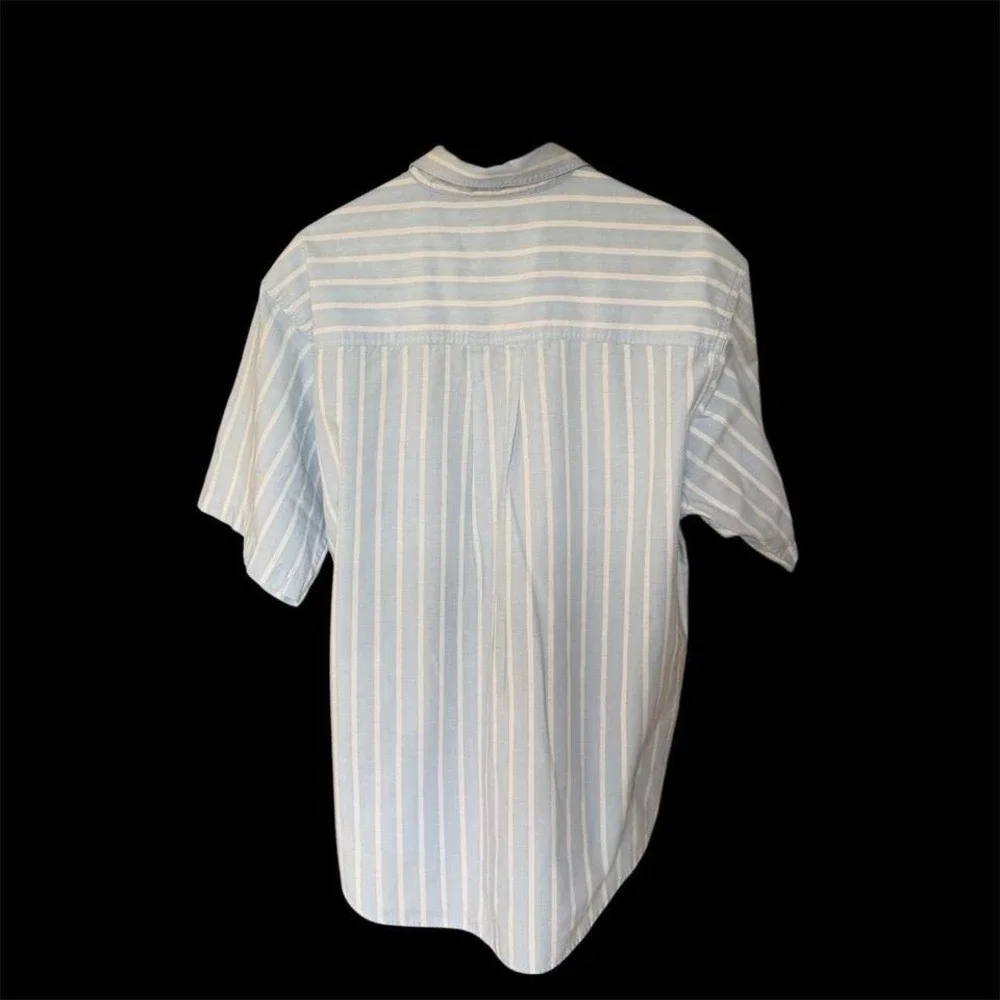 Levi's Silver Label Striped Vintage Short Sleeve Button Up Shirt Large Big‎ E